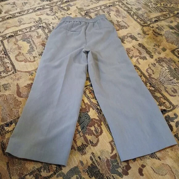 ZARA Gray High-Rise Wide Leg Dress Trousers XS - Picture 5 of 12